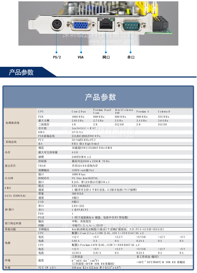 研華PCA-6010VG工控主板 LGA775 Intel? Core? 2 Duo單板電腦，帶雙千兆和DVI接口