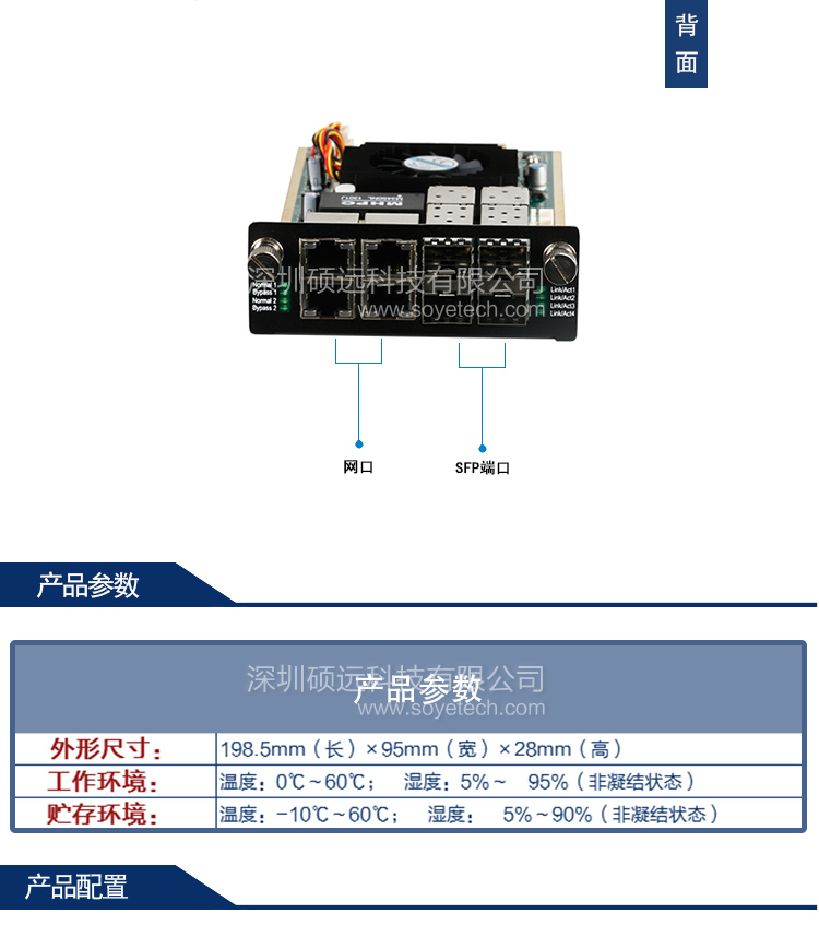 研祥四電口+四光口千兆網(wǎng)絡(luò)模塊，帶2組BYPASSENM-4824ES