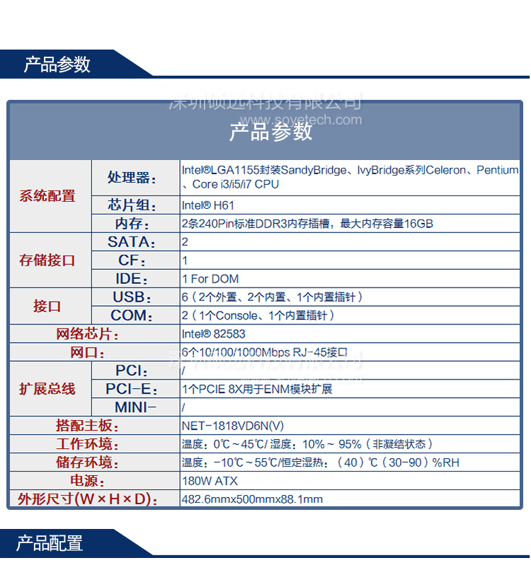 研祥2U主流網(wǎng)絡應用平臺，H61芯片 NPC-8218
