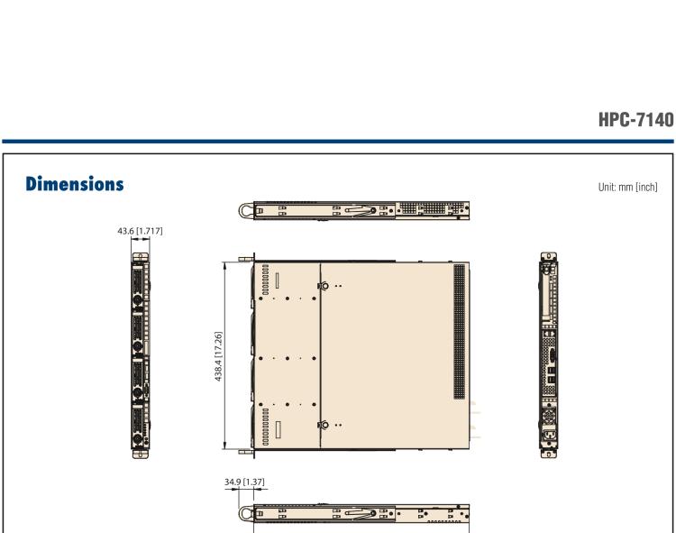 研華HPC-7140 1U 機(jī)架式服務(wù)器機(jī)箱，適用于 MicroATX/ATX 服務(wù)器主板，支持4個(gè)3.5"熱插拔盤位，1個(gè)全長/半長PCI-E x16擴(kuò)展插槽