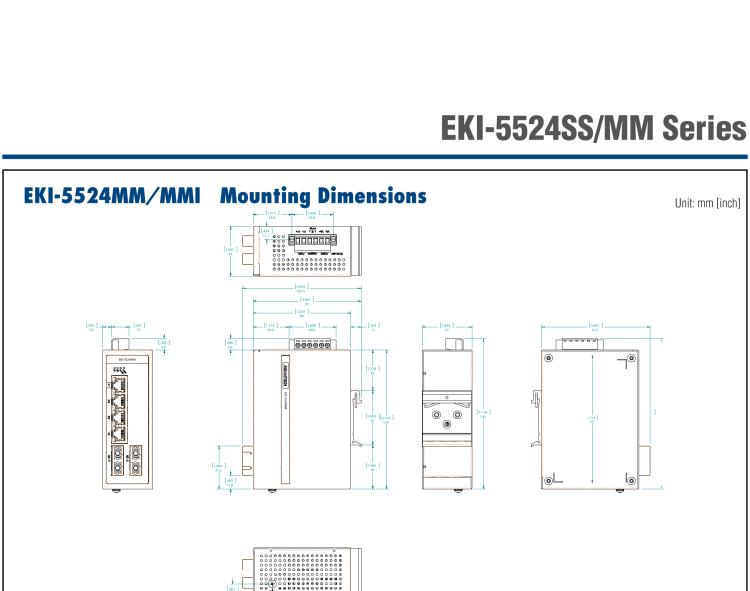 研華EKI-5524MMI 2光4電百兆ProView(組態(tài))系列工業(yè)以太網(wǎng)交換機(jī)(包含單模/多模、SC/ST接口)