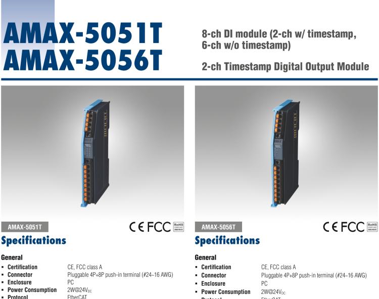 研華AMAX-5056T 2路帶時(shí)間戳數(shù)字量輸出模塊，0.3A 漏型（插片式）