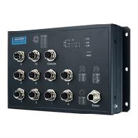 研華EKI-9510E-2GML 10個百兆M12端口網(wǎng)管型EN50155交換機， 支持24/48 VDC供電