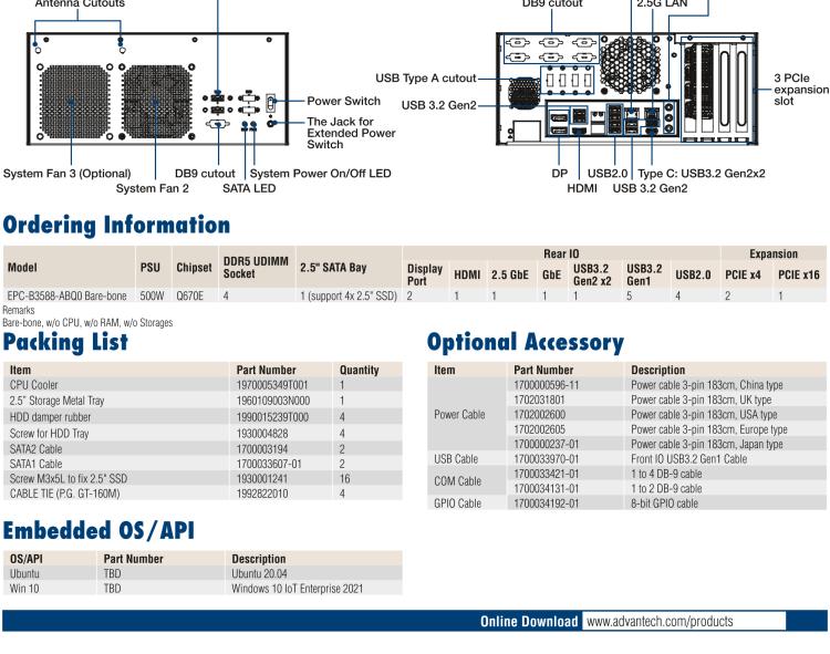 研華EPC-B3588 適配Intel 第12代 Core i 系列處理器，搭載Q670E芯片組?？纱钆銷VIDIA? RTX-A4500顯卡。3U高度，提供高端圖像處理應(yīng)用的解決方案。