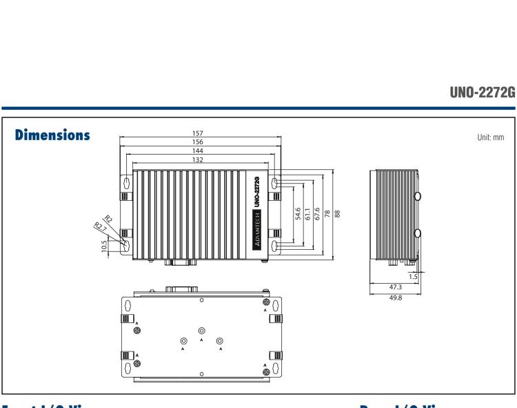 研華UNO-2272G 袖珍型嵌入式工控機(jī)，搭配Intel? Atom?處理器，1 x GbE, 2 x mPCIe, VGA/HDMI