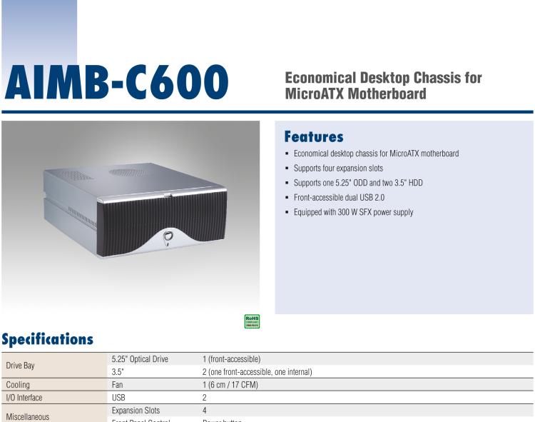 研華AIMB-C600 經(jīng)濟(jì)型臺(tái)式機(jī)箱，用于MicroATX 母板