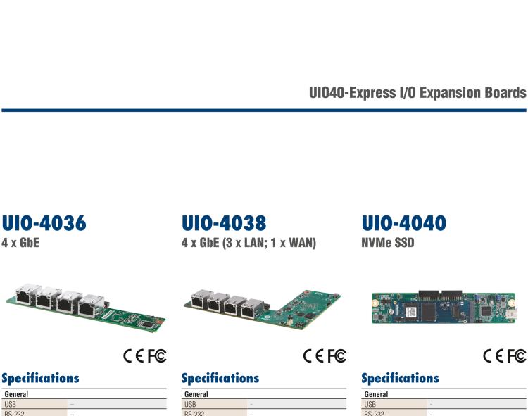 研華UIO-4038 UIO40-Express I/O 擴(kuò)展卡，，支持 3 LAN & 1 WAN