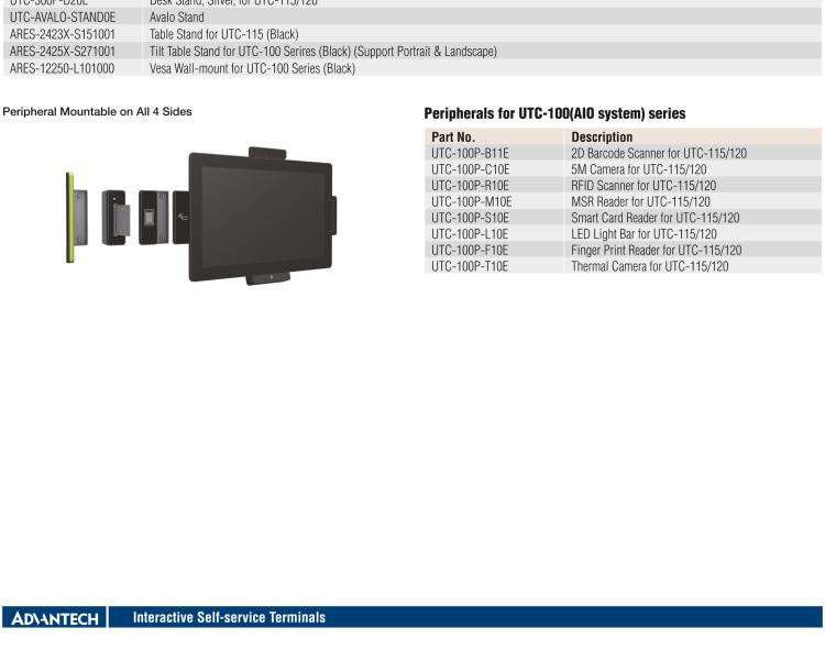 研華UTC-120H 21.5" 多功能觸控一體機，內置Intel? Core? i5-8365UE