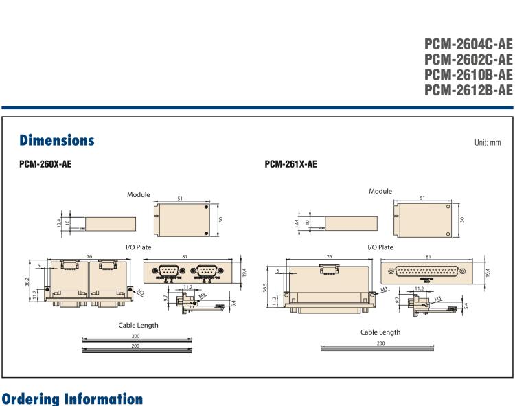 研華PCM-2612B 非隔離RS-422/485，4端口，DB9，PCIe I/F