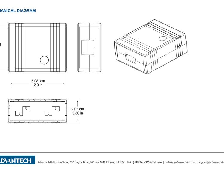 研華BB-UH401-2KV USB 2.0 2 kV隔離器，1端口，12 Mbps全速